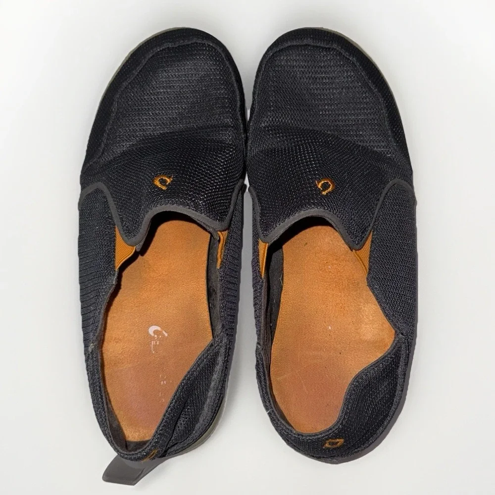 OluKai Men's Nohea Mesh 10188-4242 Dark Shadow Grey Casual Slip On Shoes Size 8